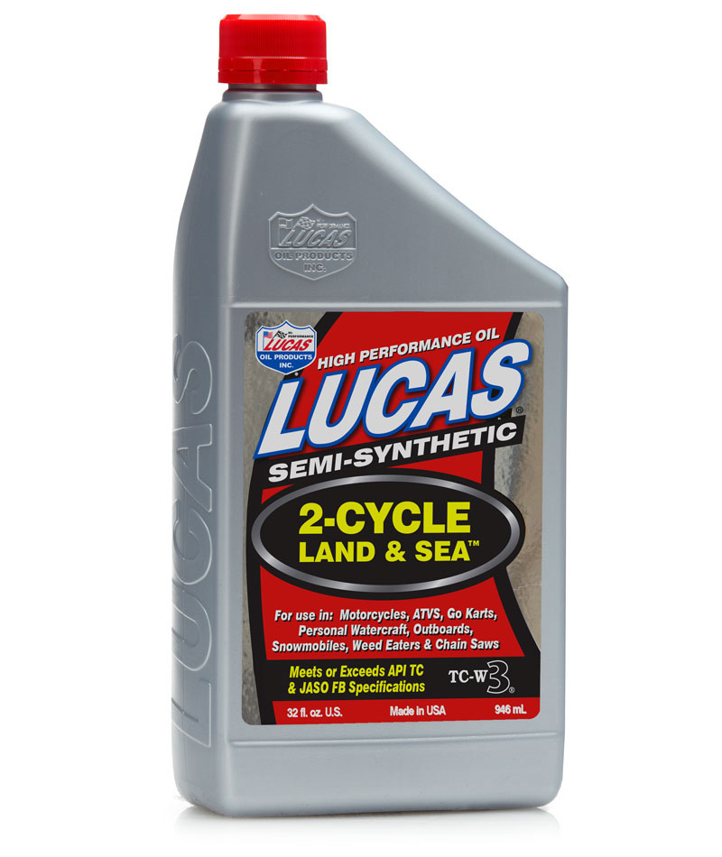 Lucas 2-Cycle Land & Sea Oil TC-W3 -  | Container: 1 Qt Bottle | Shipped as: Case of 6 X 1 Qt Bottles - Powersports Engine Oils